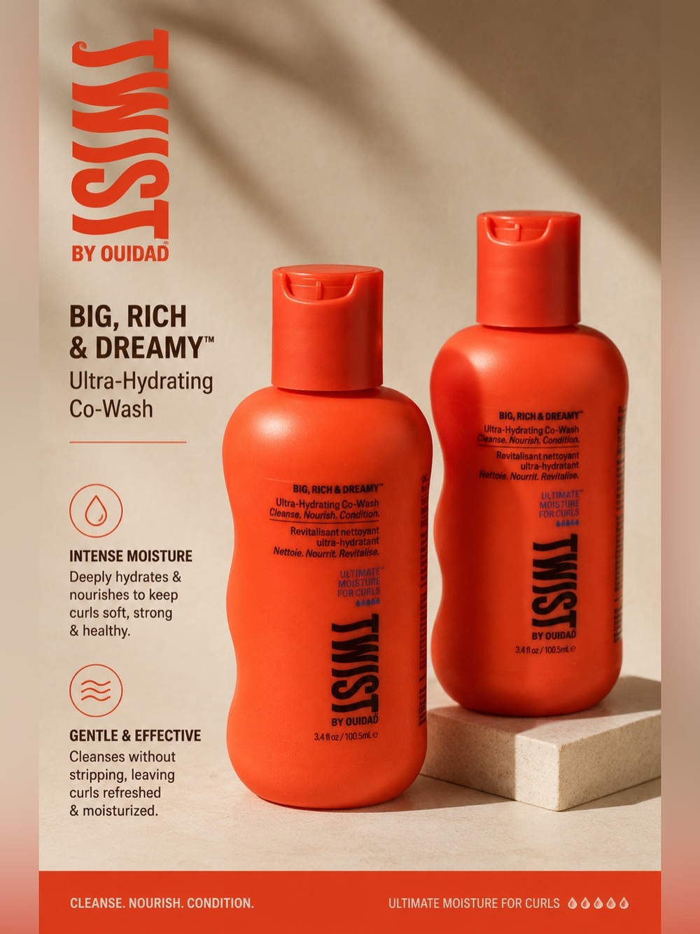 OUIDAD Twist Big, Rich & Dreamy Ultra-Hydrating Co-Wash — Orange